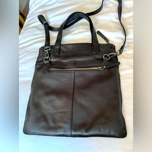 Latico leather shoulder/crossbody/tote bag. Black.